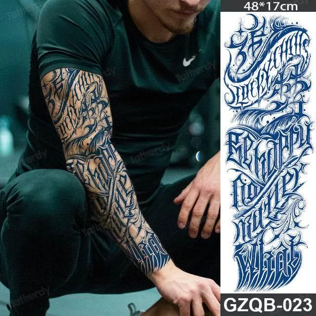Ethnic Long Sleeve Temporary Tattoo - Semi-Permanent Body Art