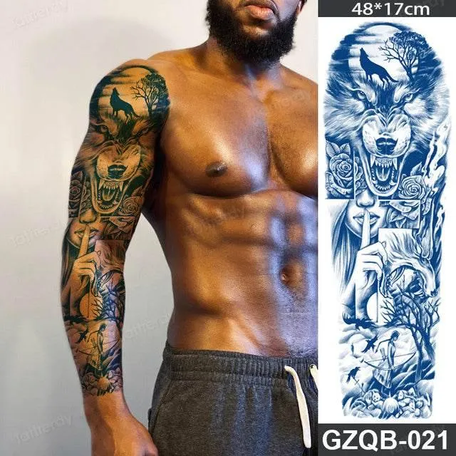 Ethnic Long Sleeve Temporary Tattoo - Semi-Permanent Body Art