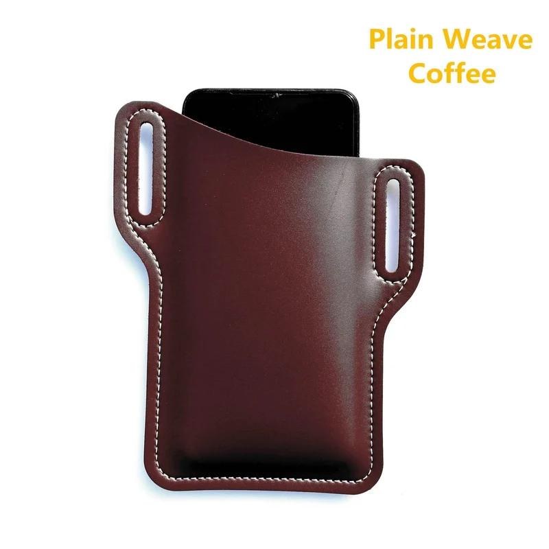 Retro Leather Phone Holder - Stylish Waist Pouch