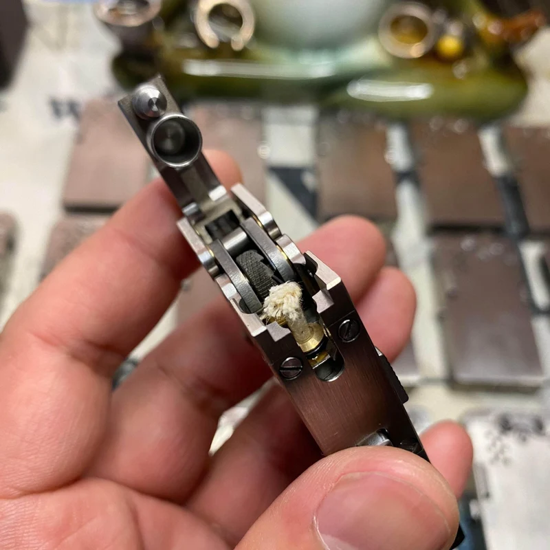 Titanium Automatic Lighter - Handmade Mechanical Flame Tool