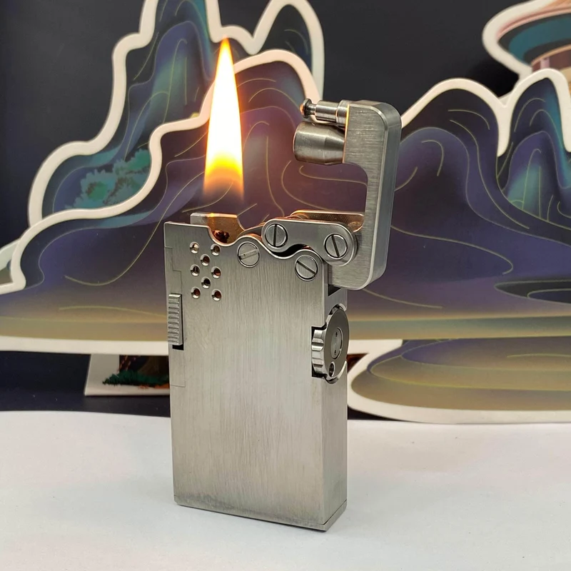Titanium Automatic Lighter - Handmade Mechanical Flame Tool