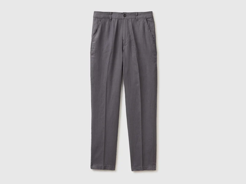 Gerade geschnittene Chinos aus reinem Leinen