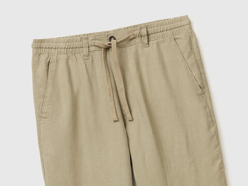 Reine Leinenhose mit Kordelzug