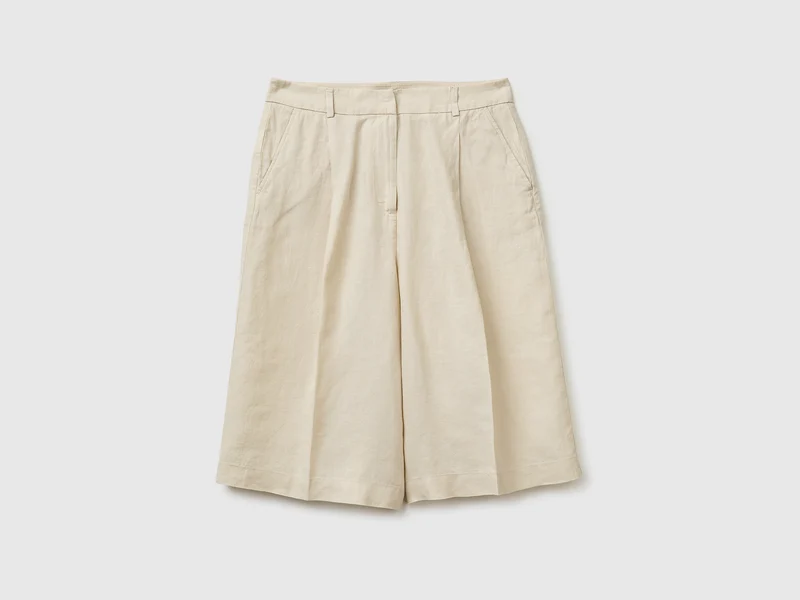 Bermudashorts aus 100 % Leinen