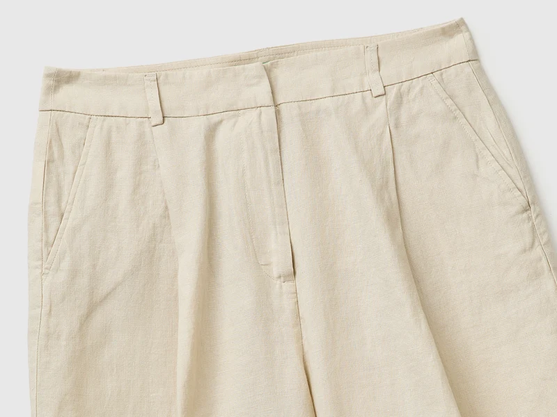 Bermudashorts aus 100 % Leinen