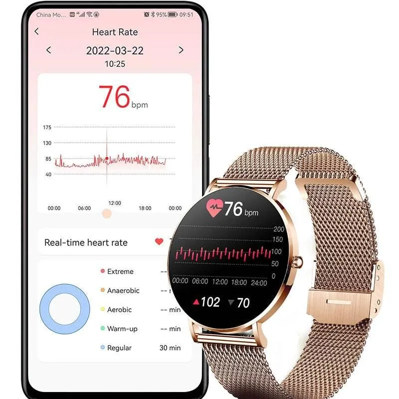 Elegant Smart Watch - Aurora Stylish Fitness Tracker