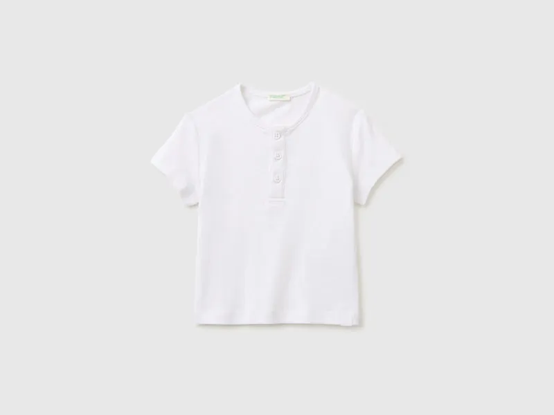 Henley-T-Shirt aus Leinenmischung