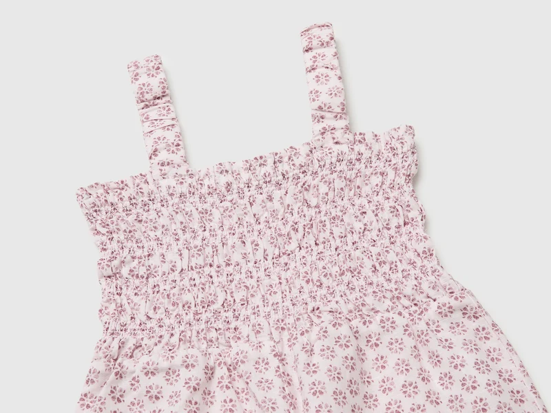Jumpsuit aus Leinenmischung mit Blumenmuster