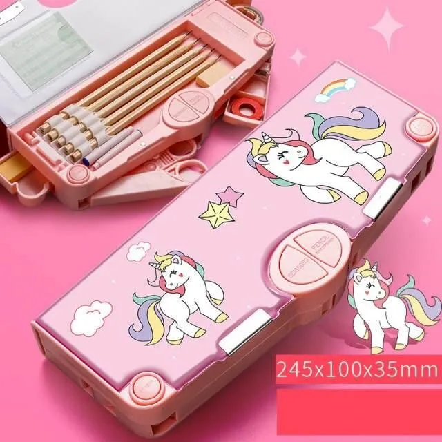 Cute Kids Cartoon Pencil Box - School Organizer