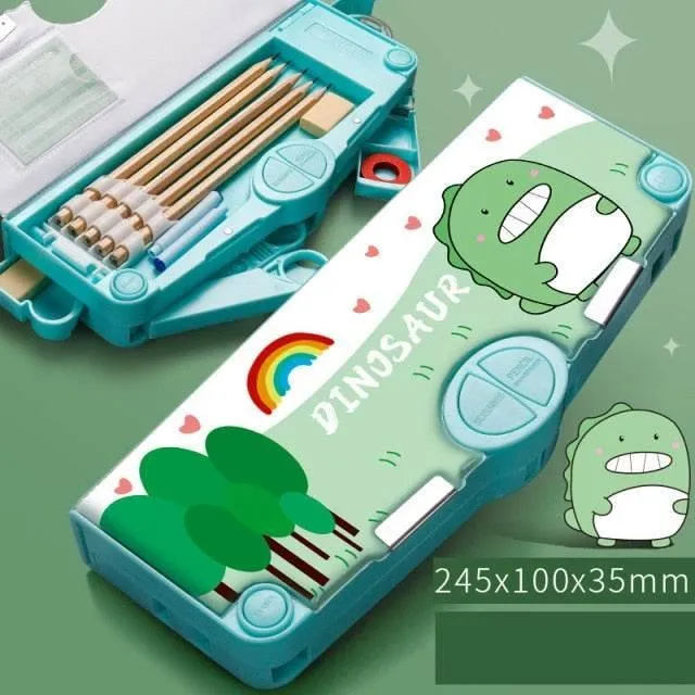 Cute Kids Cartoon Pencil Box - School Organizer