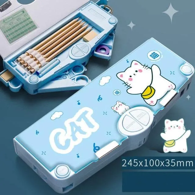 Cute Kids Cartoon Pencil Box - School Organizer