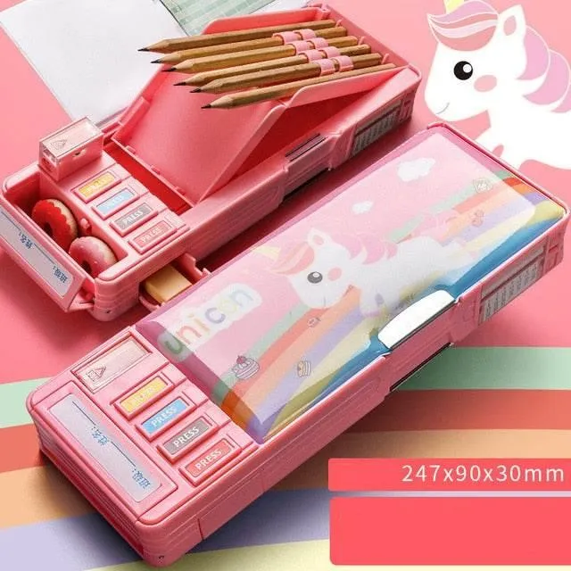 Cute Kids Cartoon Pencil Box - School Organizer