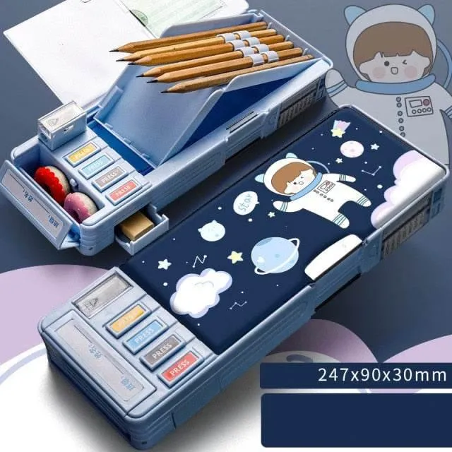 Cute Kids Cartoon Pencil Box - School Organizer