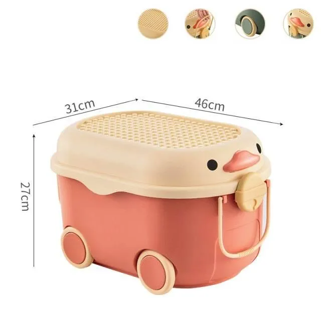 Cartoon Movable Storage Box for Kids - Fun Toy Organizer