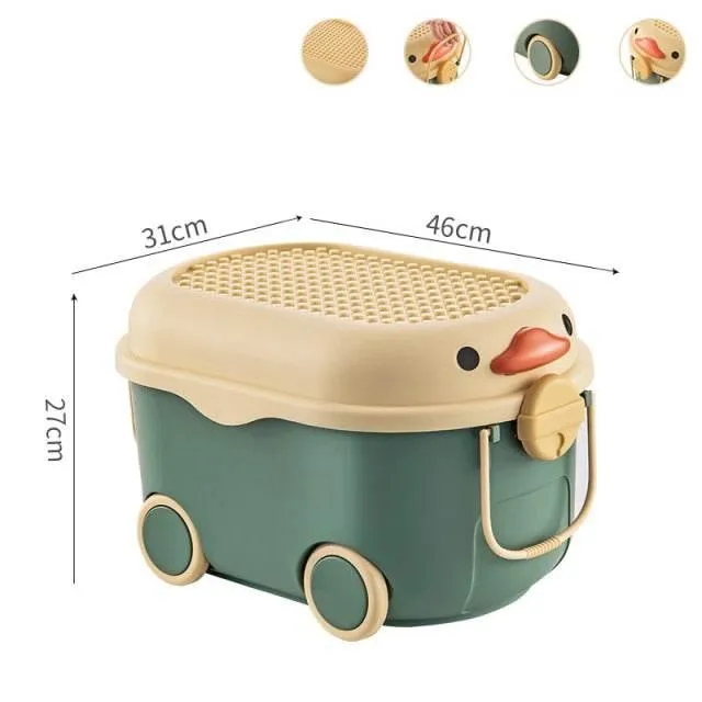 Cartoon Movable Storage Box for Kids - Fun Toy Organizer