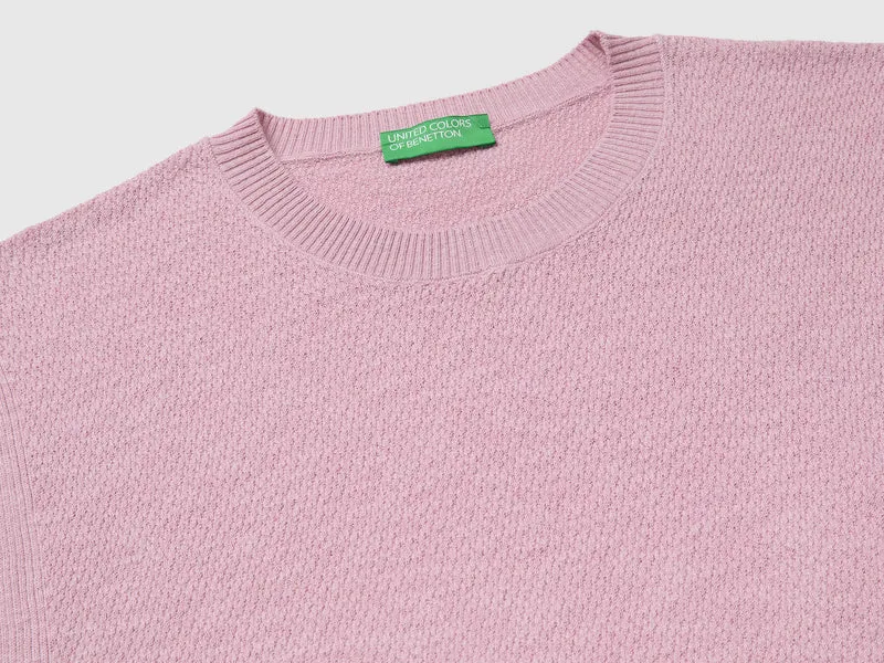 Ärmelloser Pullover aus Leinenmischung