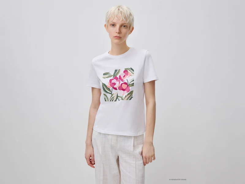 T-Shirt mit Blumenmuster