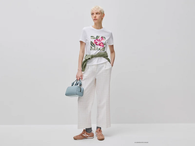 T-Shirt mit Blumenmuster
