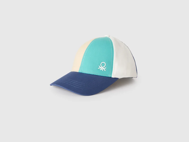 Baseballkappe mit Farbblockmuster