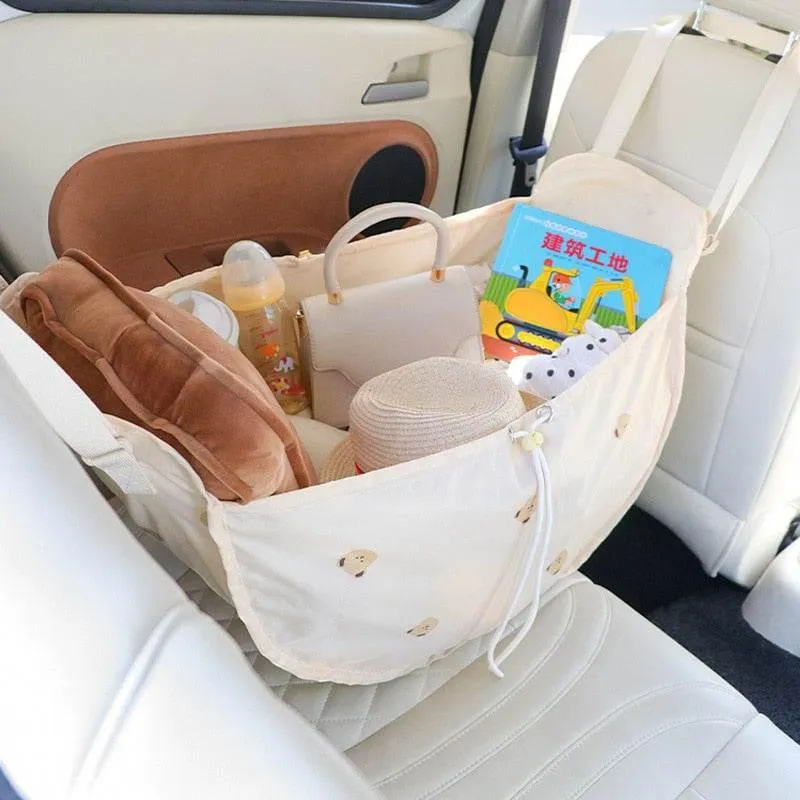 Car Back Seat Organizer - Hangable Storage Hammock Bag