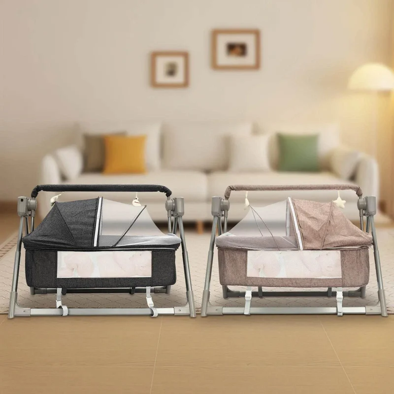 Automatic Rocking Baby Crib with Remote Control Music