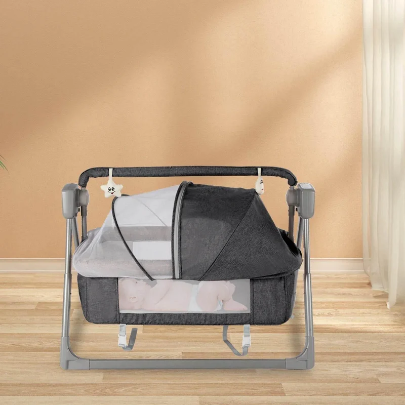 Automatic Rocking Baby Crib with Remote Control Music