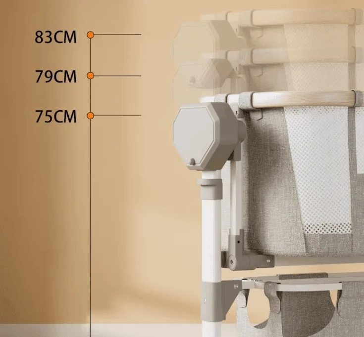 Multifunctional Baby Crib with Smart Bedside Remote Control