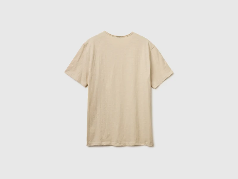 T-Shirt aus geflammter Baumwolle