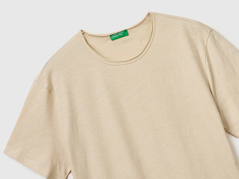 T-Shirt aus geflammter Baumwolle