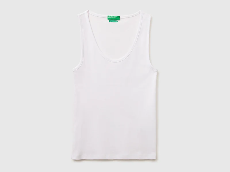 Schmal geschnittenes, geripptes Tanktop
