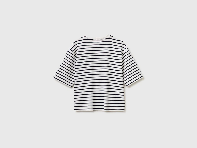 Gestreiftes Matrosen-T-Shirt mit Stickerei