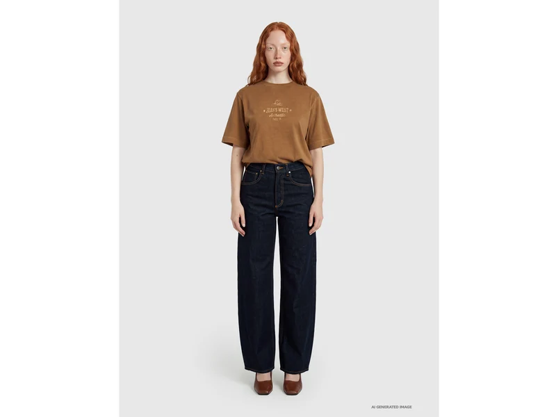Weit geschnittene Jeans mit Waschung