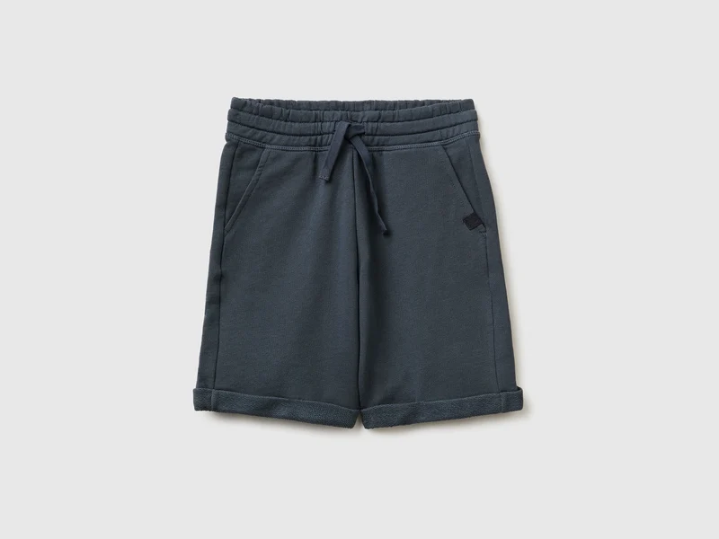 Bermudashorts aus reinem Baumwollfleece