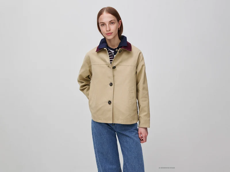 Jacke mit Samtkragen