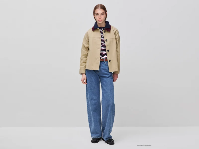 Jacke mit Samtkragen