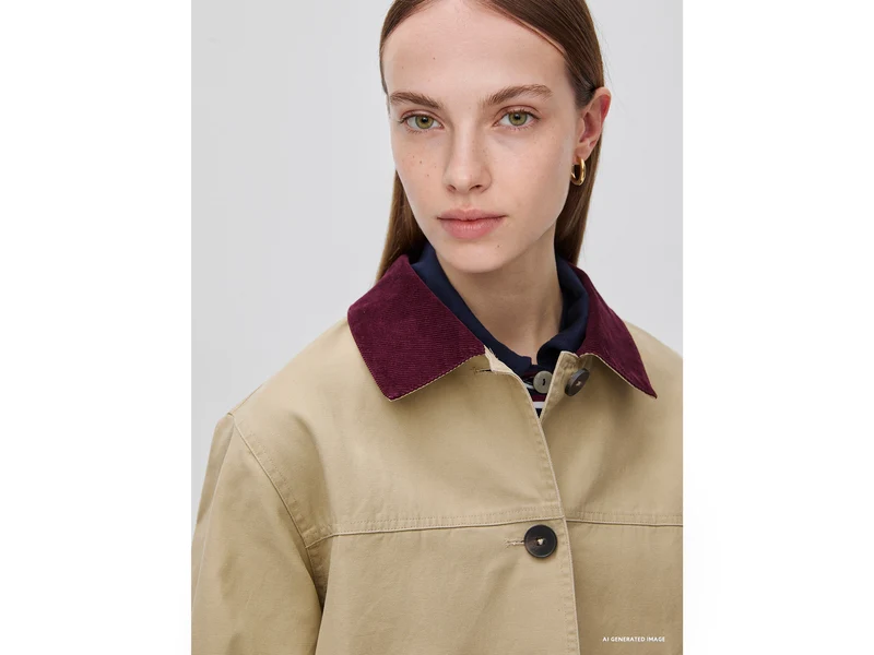 Jacke mit Samtkragen