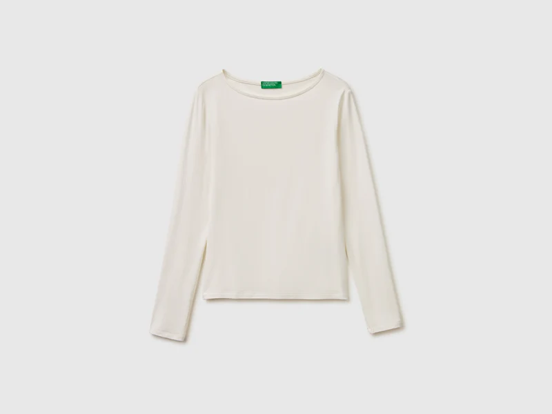 T-Shirt mit U-Boot-Ausschnitt