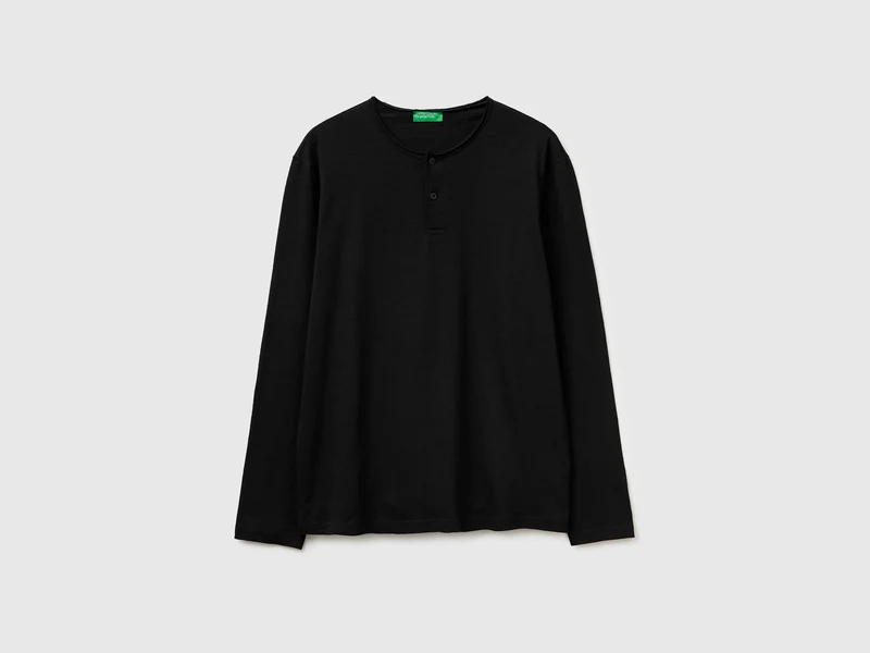 T-Shirt mit Henley-Ausschnitt