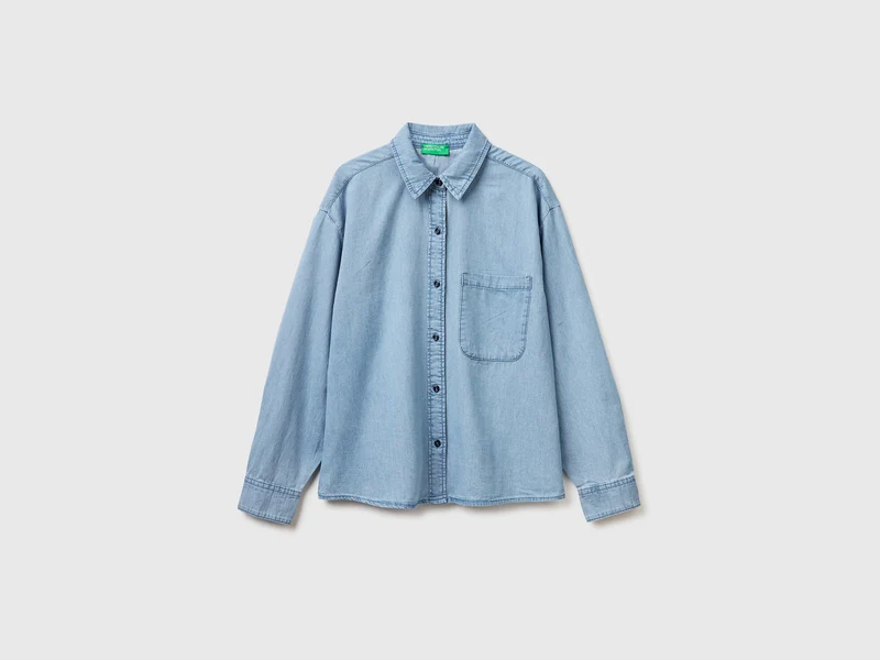 Kurzes Chambray-Hemd