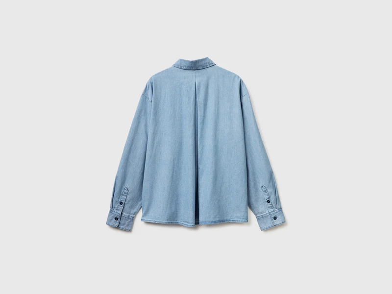 Kurzes Chambray-Hemd