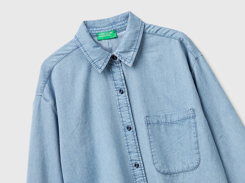 Kurzes Chambray-Hemd