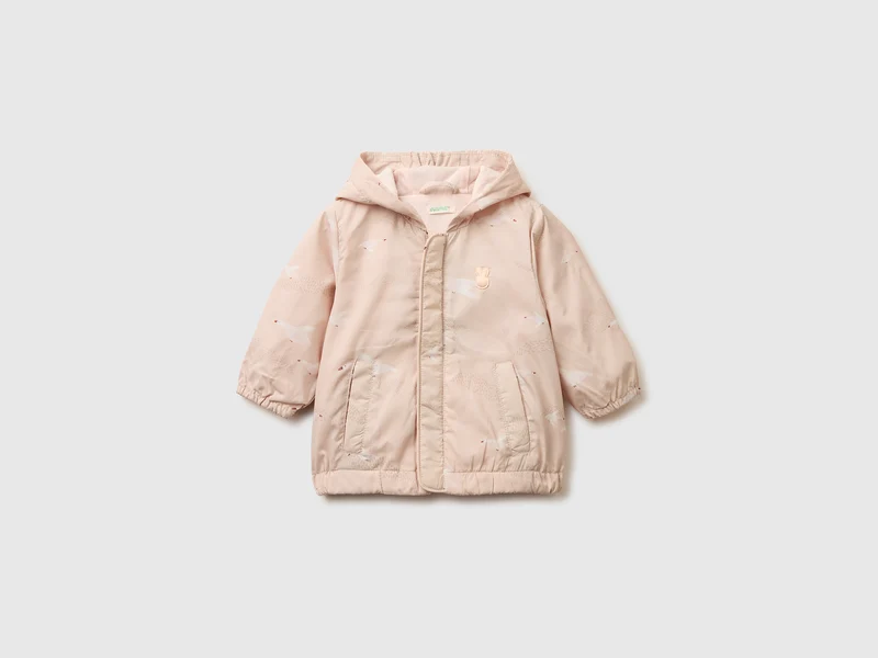 Gemusterte Jacke mit Kapuze