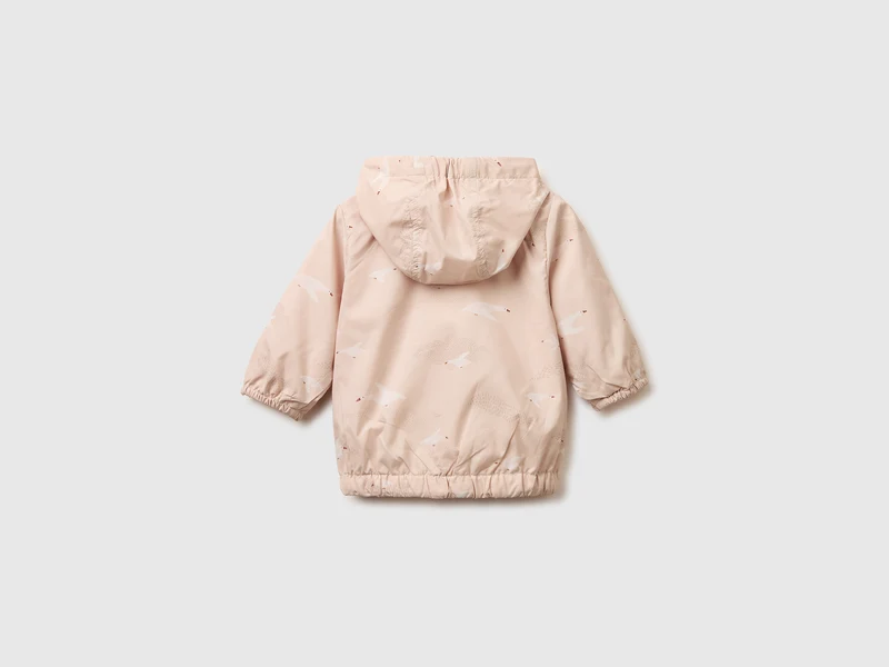 Gemusterte Jacke mit Kapuze