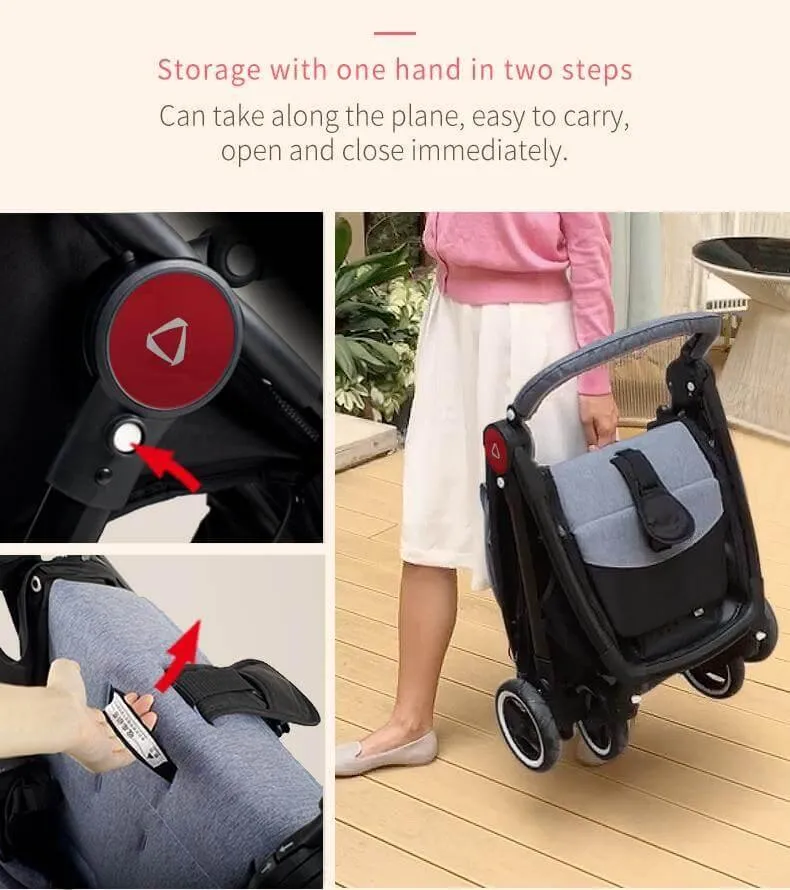 Lightweight Foldable Baby Stroller - Compact Travel Pushchair