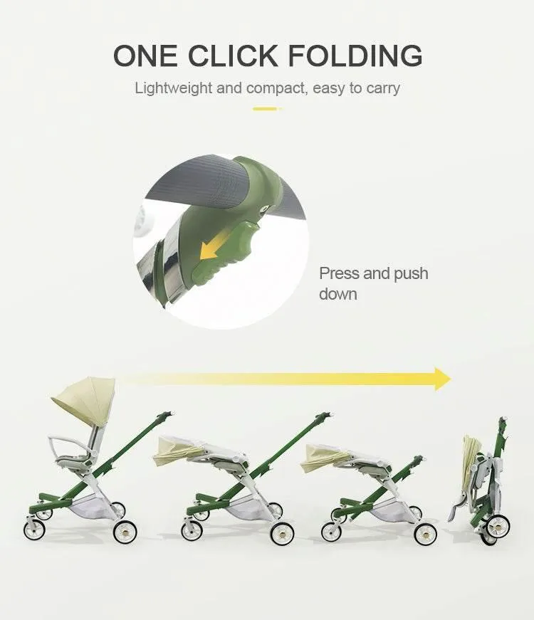 360 Rotating Folding Baby Stroller - Travel Pushchair