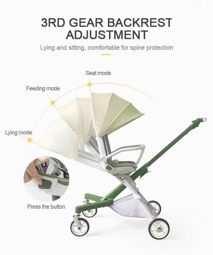 360 Rotating Folding Baby Stroller - Travel Pushchair