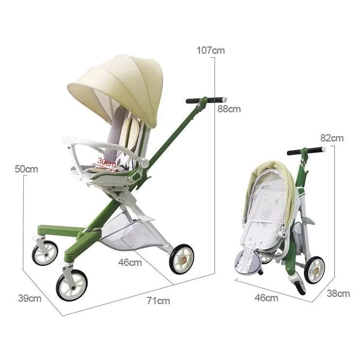 360 Rotating Folding Baby Stroller - Travel Pushchair