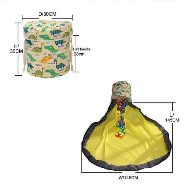 Portable Toy Storage Organizer Bag - Easy Clean-Up Solution