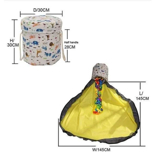 Portable Toy Storage Organizer Bag - Easy Clean-Up Solution