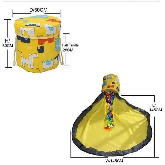 Portable Toy Storage Organizer Bag - Easy Clean-Up Solution